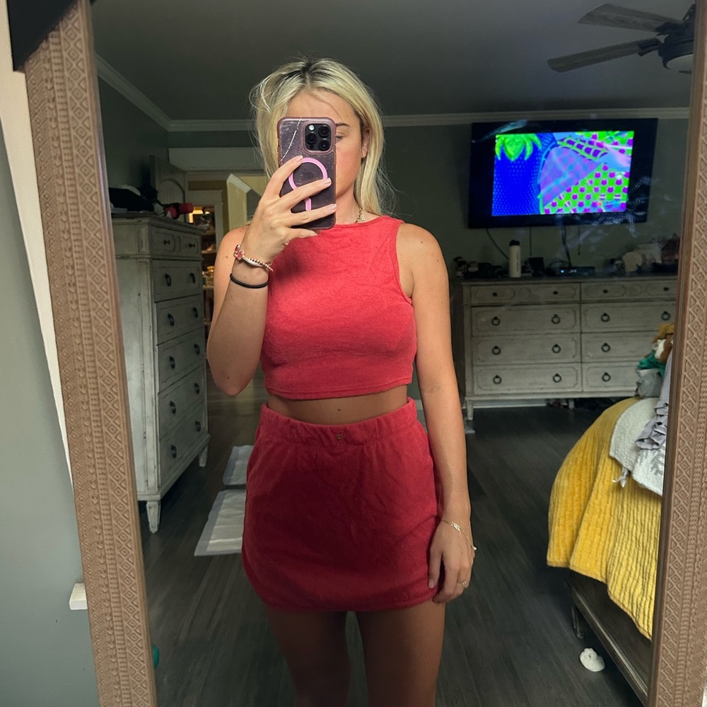 Red pacsun terry cloth set